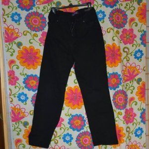 Gloria Vanderbilt Black Jeans Pants Size 14 Trousers Denim Rivets Amanda
